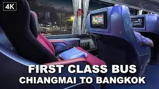 【4K】First class overnight Bus Chiang Mai to Bangkok , Thailand, March, 2021