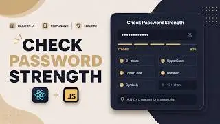 Build an Advanced Password Strength Checker in React JS | Complete Tutorial