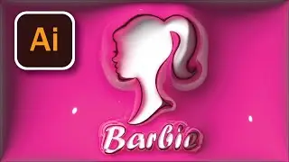 Barbie 3d logo design in illustrator. 