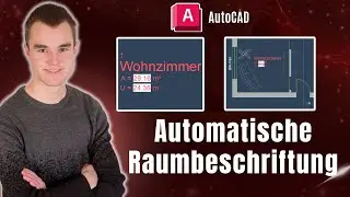 Automatic room labeling in AutoCAD - AutoCAD Tutorial German