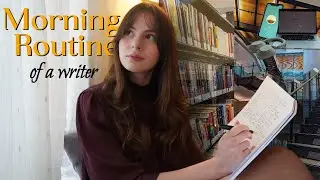 A Writer’s Morning Routine 📖☀️morning pages, library trip, reading & writing | Cozy Writing VLOG