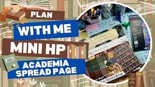 Mini Happy Planner | Reading and Academia Cover Page | Plan With Me | Cozy Fall Aesthetic