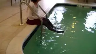 Wet pantyhose