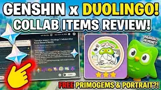Genshin Impact x Duolingo Collab Items Review