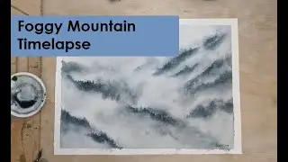 Foggy Mountain Timelapse | Watercolor with Me