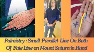 #Palmistry - what says Parallel Fate Line On both Side Mount Of Saturn in Hand (English) #fate #line