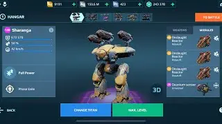 Sharanga 3 Argon Level 25 Max damage output Vs Titan | War Robots Gameplay