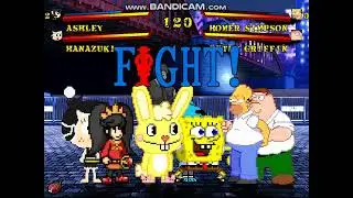 mugen-Ashley (me), Hanazuki, Cuddles, And Dark Donald Vs Homer, Peter, Spongebob And Gumball