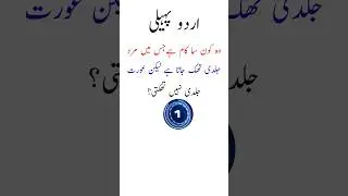 Amazing Urdu Paheli | urdu paheli | difficult urdu riddle 🤔 |