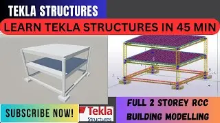 TEKLA STRUCTURES  |TWO STOREY RCC BUILDING MODELLING USING TEKLA STRUCTURE