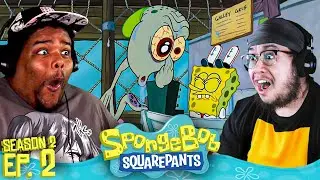 SQUID'S DAY OFF?!! | Spongebob Season 2 Episode 2 GROUP REACTION