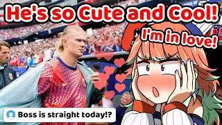 Kiara become a massive Fan Girl whenever Haaland appear on screen! (Hololive)