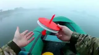 Рыбалка в туманное утро.Ловля щуки на кружки.