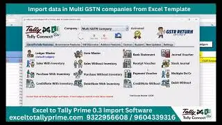 Tally Prime 4.0 | Excel To Tally Prime | Excel To Tally Prime 4.0 import Software | Get Free demo