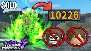 Soloing Gauntlet Mode Feat. 7 Star Broly (10.2k+ Seconds!) | All Star Tower Defense ROBLOX