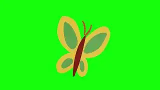 Flying Butterfly Sticker | 4K Green Screen Motion Graphics for Social Media & Editing (No Copyright)