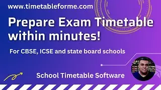 Create flawless School Exam Timetable within minutes. Best for CBSE, ICSE and State boards schools.