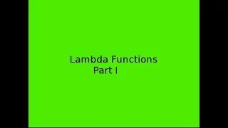 Intro to Lambda Functions