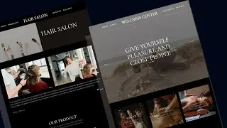 Wellness Center Website Template, Website builder for hair salon