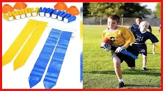 Great product -  SKLZ 10 Man Flag Football + End Zone Pylons, Complete Indoor & Outdoor Training Set