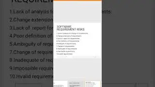 Risk Analysis in Software Engineering 