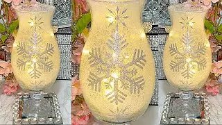 DIY ROOM DECOR! DIY LIGHTED CANDLE VASES 2 IDEAS HOLIDAY DECOR