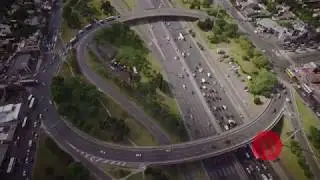 Imágenes Aéreas con Drone de autopistas urbanas