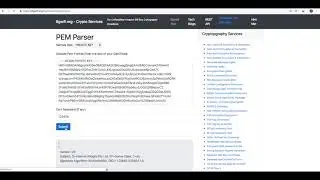parse openssl pem file online