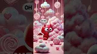 Epic Cotton Candy Chaos in Tokyo: Jesus and the Cute Red Demon - A Whimsical Adventure #jesus #devil