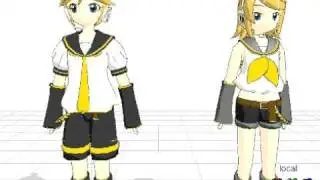 First MMD Video: Rin/Len Hug