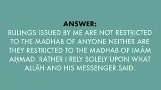 Shaykh Bin Baz رحمه الله on if he follows a ‘Madhab’ or not