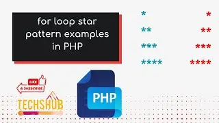 for loop star pattern examples in PHP | Techshub Tutorials