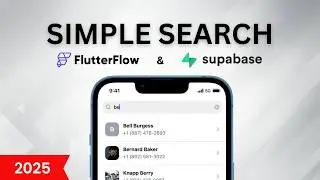 SIMPLEST way to make Simple Search in FlutterFlow and Supabase (2025)
