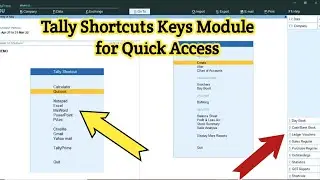 Tally Shortcuts keys Module For Quick Access | tally prime features shortcut key