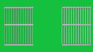 Prison Jail Bars Green Screen Video  4K HD Free Overlay for VFX & Editing