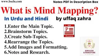 What is Mind Mapping Explanation in Urdu and Hindi, mind mapping techniques for students. PDF