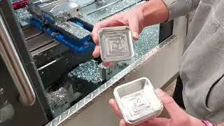 Students Designing, Programming & Milling an Aluminum Container Fall 2022