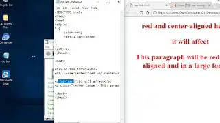 css universal  selector notepad (part-5) lesson 3( how to add universal selector in css)