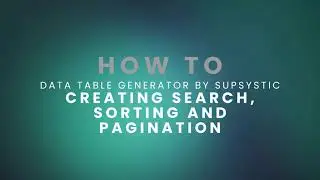 How To Create Sorting, Search and Pagination Using Data Table Plugin