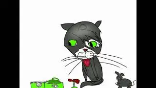 Рисуем кота и мышку. How to draw a cat and a mouse