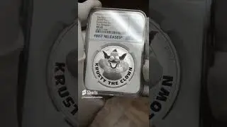 Krusty The Clown Simpsons Graded Silver Coin #simpsons #thesimpsons #krustytheclown #coin #coins