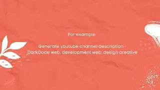 Free AI YouTube Channel Description Generator