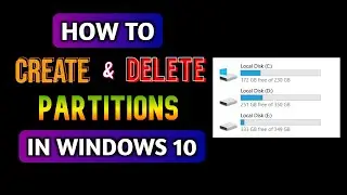 How To Create And Delete Partitions In Windows 10 || AZB 101