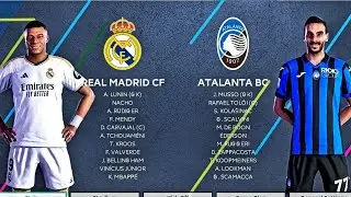 Real Madrid vs. Atalanta Ft. Mbappe | UEFA Super Cup Final 2024 | GamePlay - PES2021