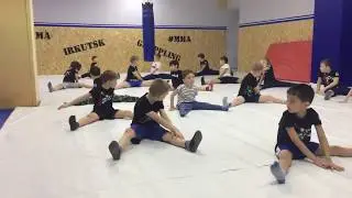 Вольная  борьба, тренировка в младшей группе.