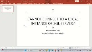 CAN NOT CONNECT TO SQL SERVER?
