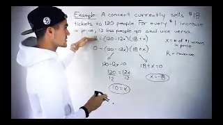 Grade 10 Math (Ontario, MPM2D) - Revenue Quadratic Word Problem