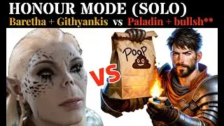 Baretha & Githyankis vs Paladin | no tadpole powers | Solo Honour Mode |