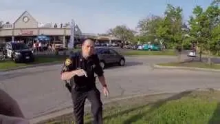 Police suppressing free speech - Get on the sidewalk! #CopOnTheRooftop