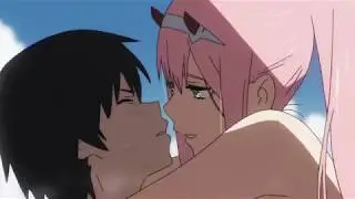 Zero Two licks Hiro